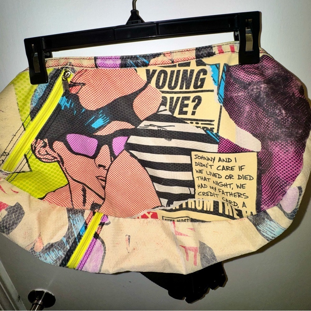 Vintage 90s Vibrant Multicolor Graphic Shoulder Messenger Bag - Picture 3 of 8